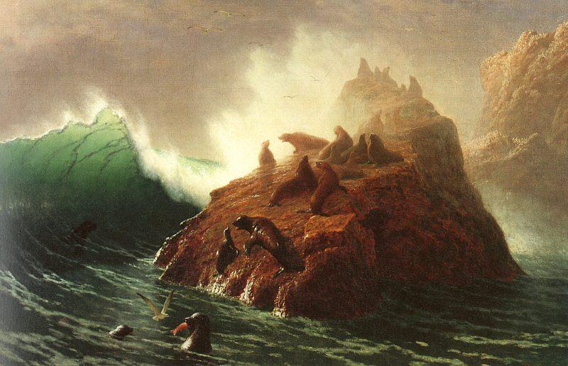 Albert Bierstadt Seal Rock Sweden oil painting art